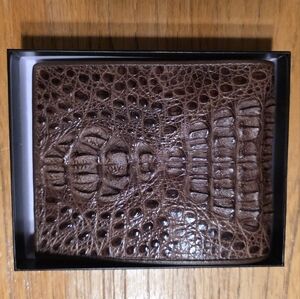 Croton Brown Crocodile Skin Wallet